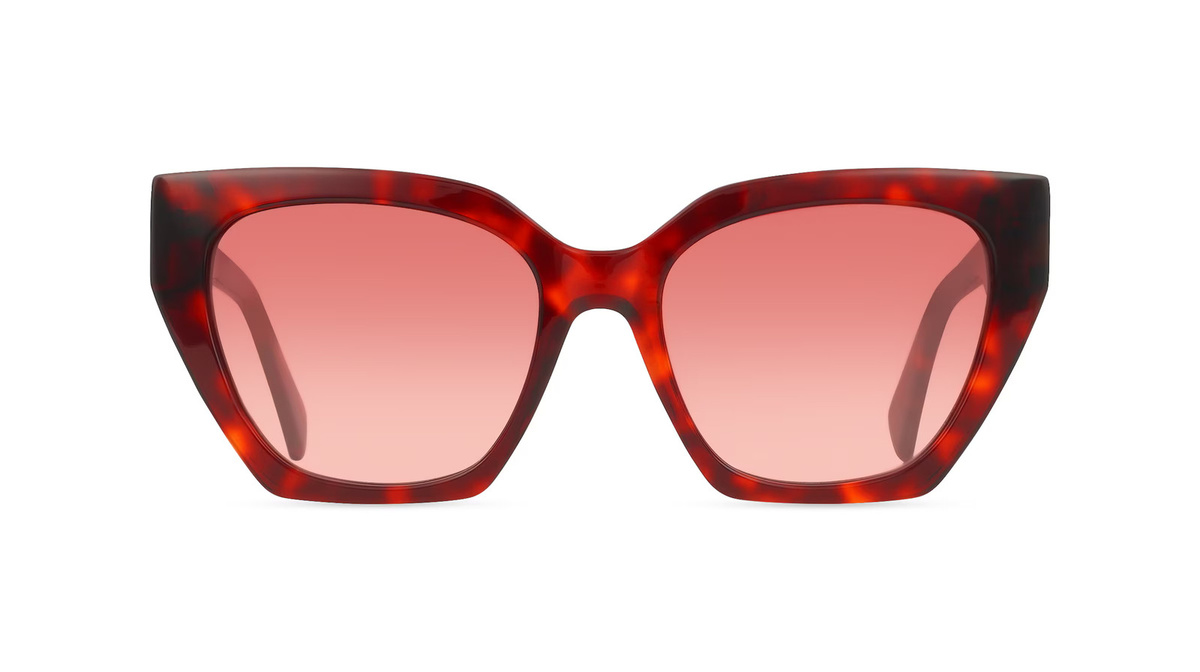Liu Jo LJ814SR Sonnenbrille Cat Eye, Vollrand, Acetat, Unisex, rot - Bild 1
