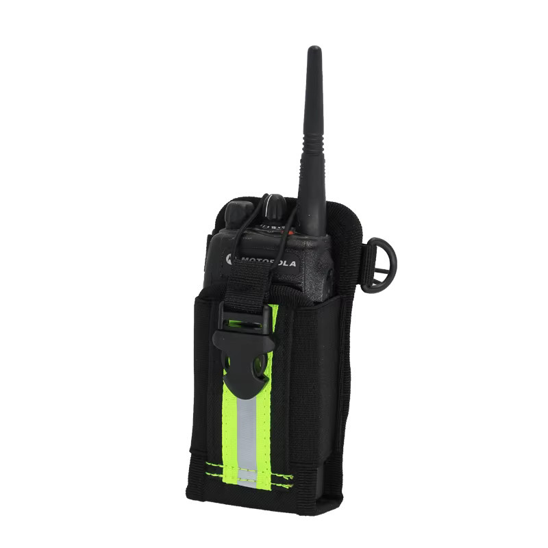 Patrol and Rescue Universelle verstellbare Schultergurt-Radiotasche als Walkie-Talkie-Holster und Schutzhülle für tragbare Funkgeräte in Orange und Schwarz - Bild 3