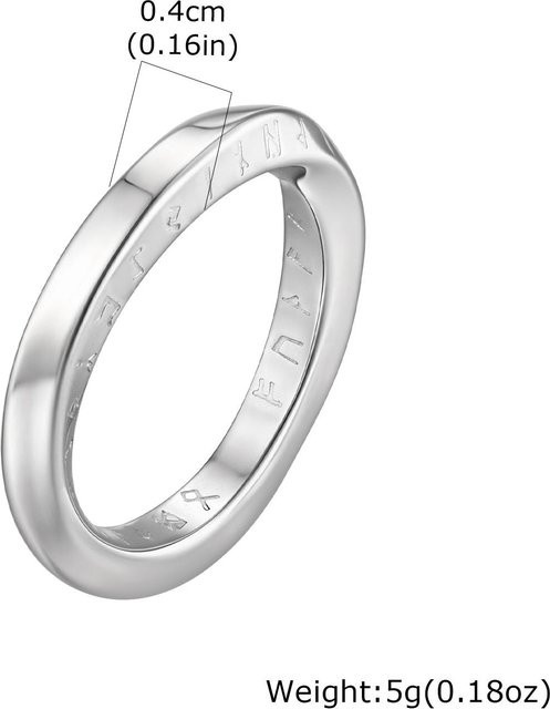 prjewel Mobius Ring, Edelstahl, Weiß, Herren - Bild 1