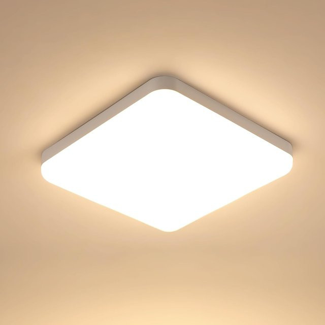 Moderne quadratische LED-Deckenleuchte mit warmem Licht, 32 W, 3000 lm, ultradünne Flush-Mount Deckenbeleuchtung - Bild 1