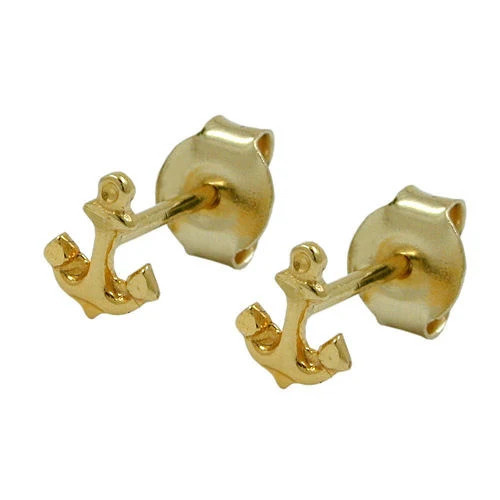 Colfem Ohrstecker Anker, 375 Gold, Unisex - Bild 1