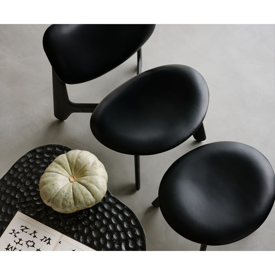 Tom Dixon Slab Ottoman aus Eichenholz mit schwarzem Lederbezug - Bild 2