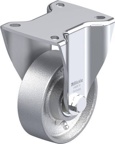 Blickle Bockrolle BH-G 100K-1 in Silber, Rad-Durchmesser: 100 mm, Tragfähigkeit: 400 kg - Bild 1