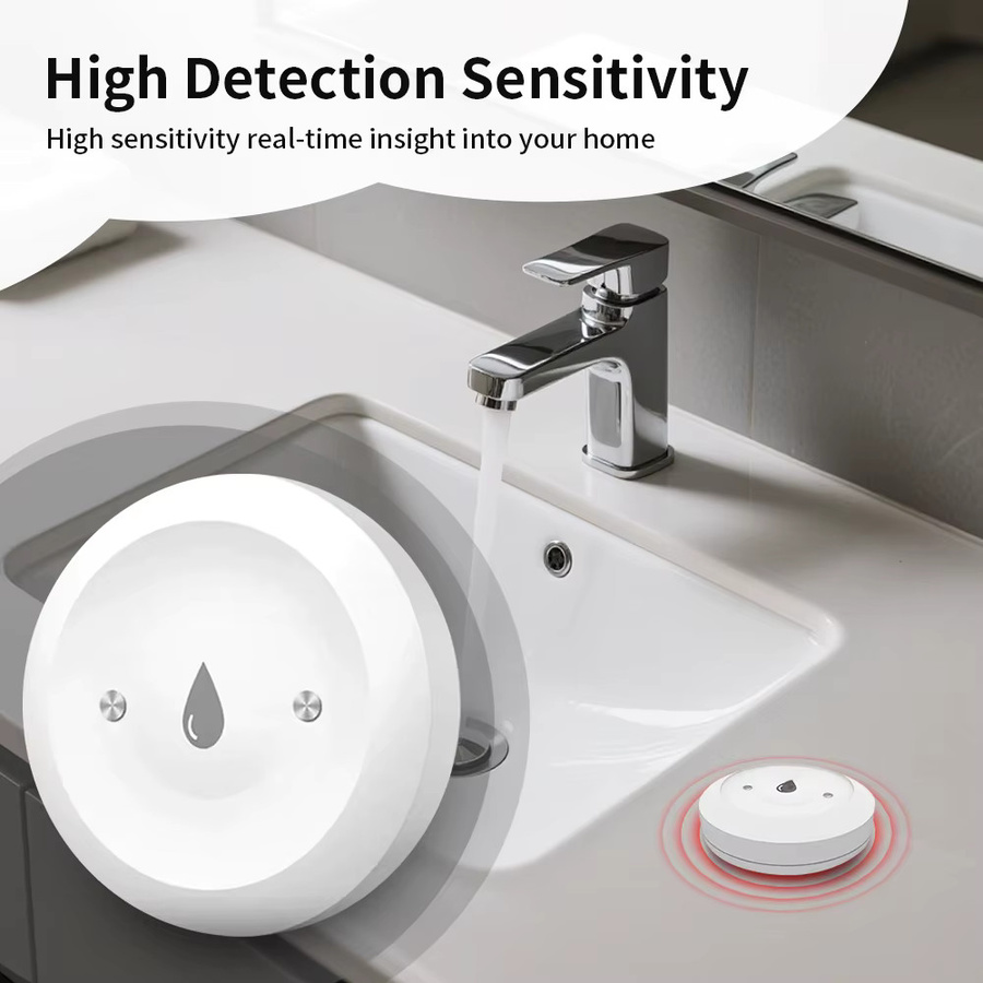 TNCE Tuya Zigbee 3.0 Smart Wasserlecksensor in Weiß zur Fernüberwachung via Smart Life App mit Überschwemmungsalarm und Kompatibilität für Alexa und Google Home - Bild 2