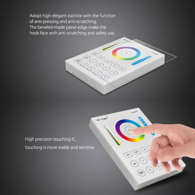 Miboxer B8 PER1 Smart Touch Panel 8-Zonen Controller für RGB + CCT LED Steuerungen via 2,4 GHz WLAN - Bild 2