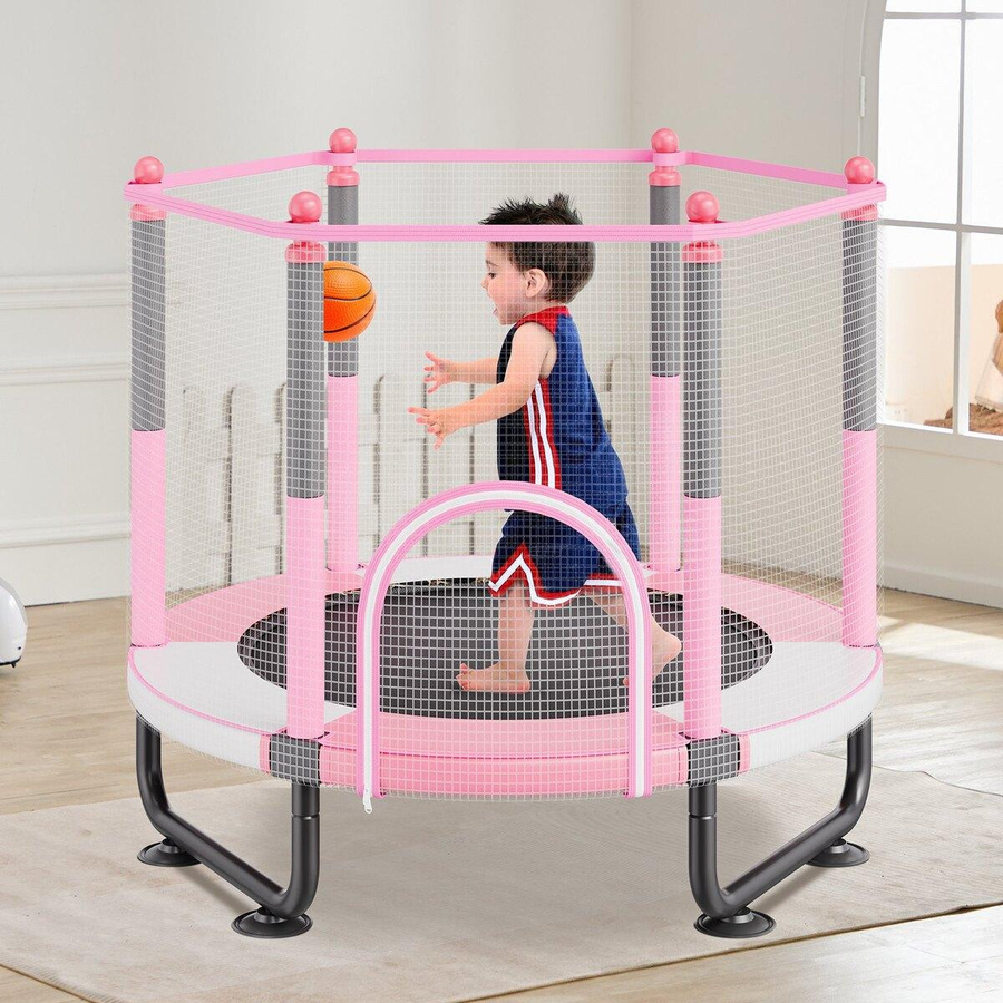 Buying Solutions MB Mini Kleinkind-Trampolin mit Netz Rosa ab 3 Jahren - Bild 2