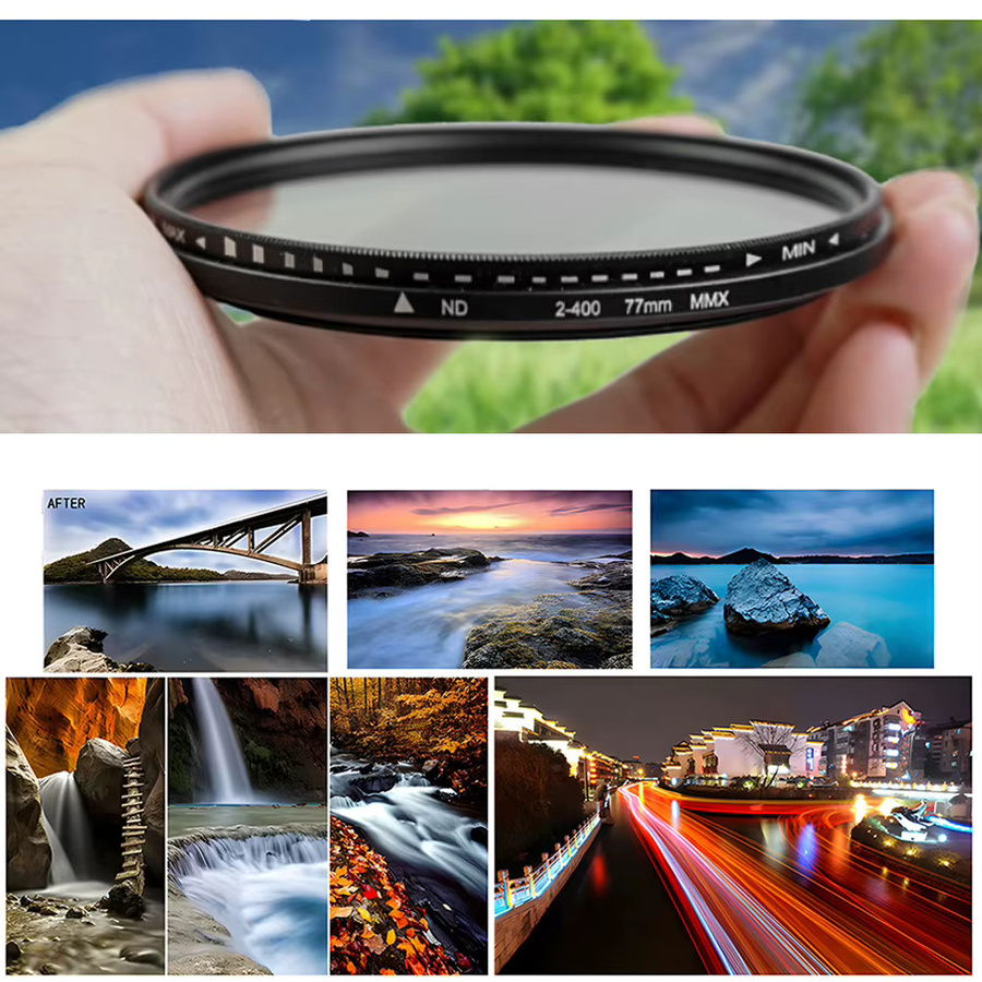 MYOBO Variabler ND-Filter ND2-ND400 Einstellbarer Neutraldichte-Objektivfilter Schwarz für Kameraobjektive - Bild 5