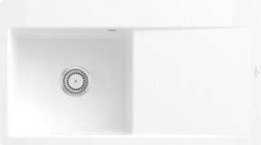 Villeroy & Boch Subway Style Spüle bündig links in Weiß aus Keramik mit Ablaufgarnitur - Bild 1