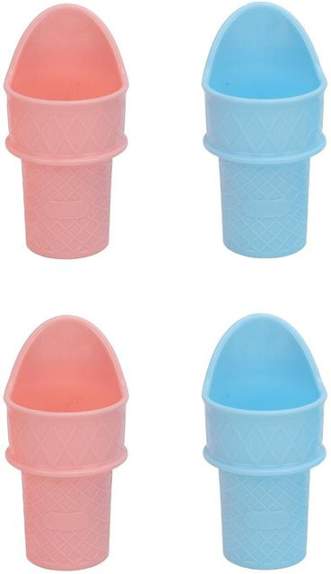 Koogeelife Eiswaffelhalter Set aus 4 Stück, wiederverwendbar und nachhaltig, Farben: Blau und Pink - Bild 1