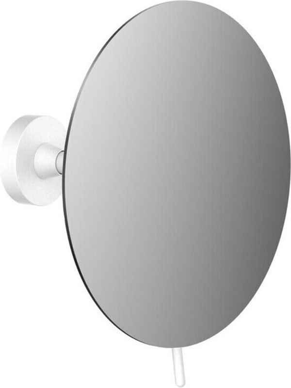 Emco Round Wandspiegel mit Schwenkarm, rund, Durchmesser: 20 cm, Silber/Weiß - Bild 1