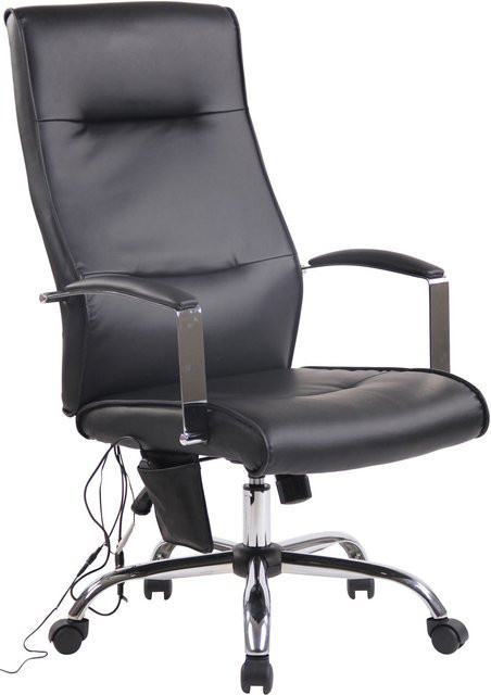 TPFLiving Bürostuhl Portofino Executive Chair aus Kunstleder mit Massagefunktion in Schwarz - Bild 1