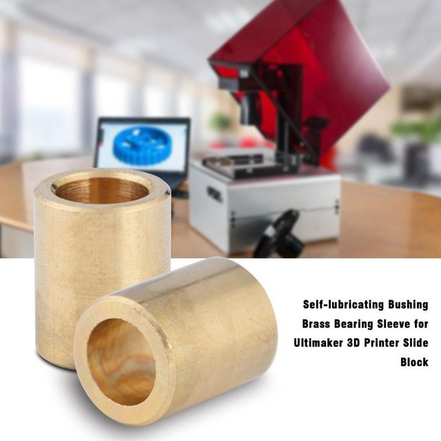 Selbstschmierende Messinglagerhülse DIYelecs Gleitblock für Ultimaker 3D-Drucker, Farbe: Schwarz und Gold, B/T/H: 8 x 12 x 15 mm - Bild 1