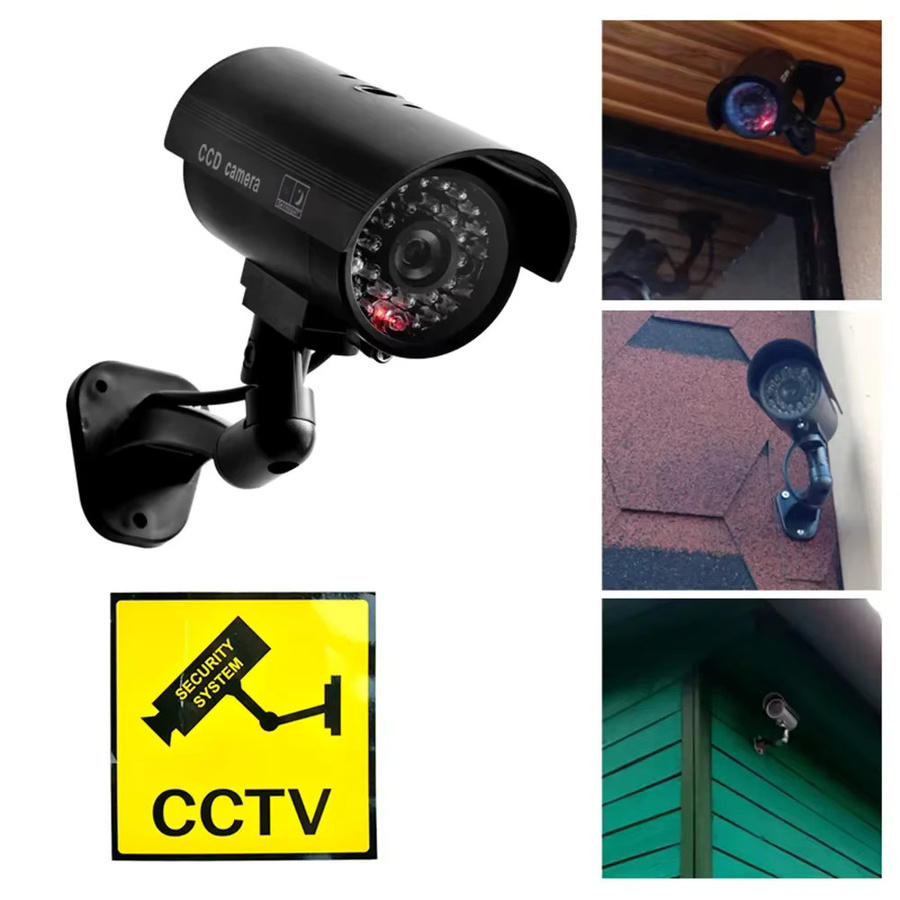 Eye4U Dummy Kamera mit LED-Licht und Monitor zur Simulation einer echten Überwachungskamera, wasserdicht für den Outdoor-Einsatz, mit blinkendem Licht für deinen Home-Security-Schutz - Bild 1