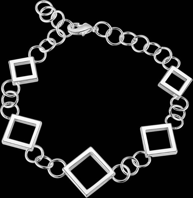 SAY Armband, 925 Silber, Gittermuster, Unisex - Bild 1