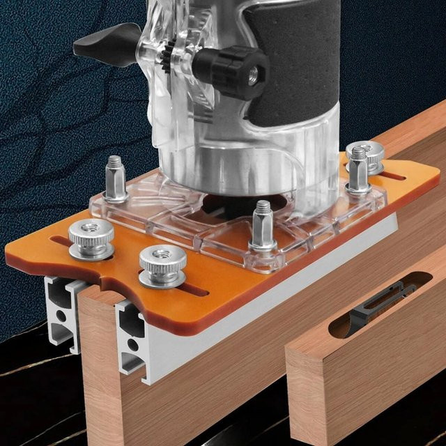 GDART 2-in-1 Schlitzhalterung für die Holzbearbeitung als unsichtbare Verbindungslösung und Schlitzführungsbasis für Möbel mit Schnallenverschluss - Bild 1