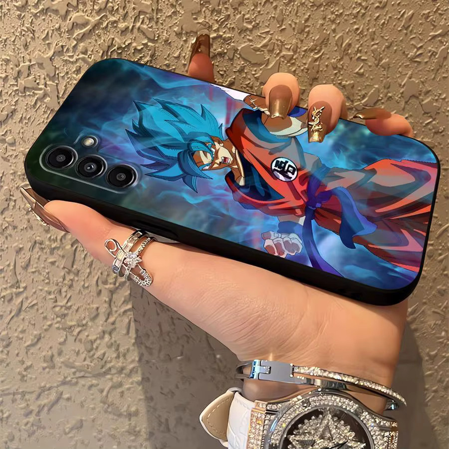 Dragon Ball Vegeta und Goku Handyhülle für Samsung Galaxy A-Serie in Schwarz und Multicolour als Soft Case - Bild 3
