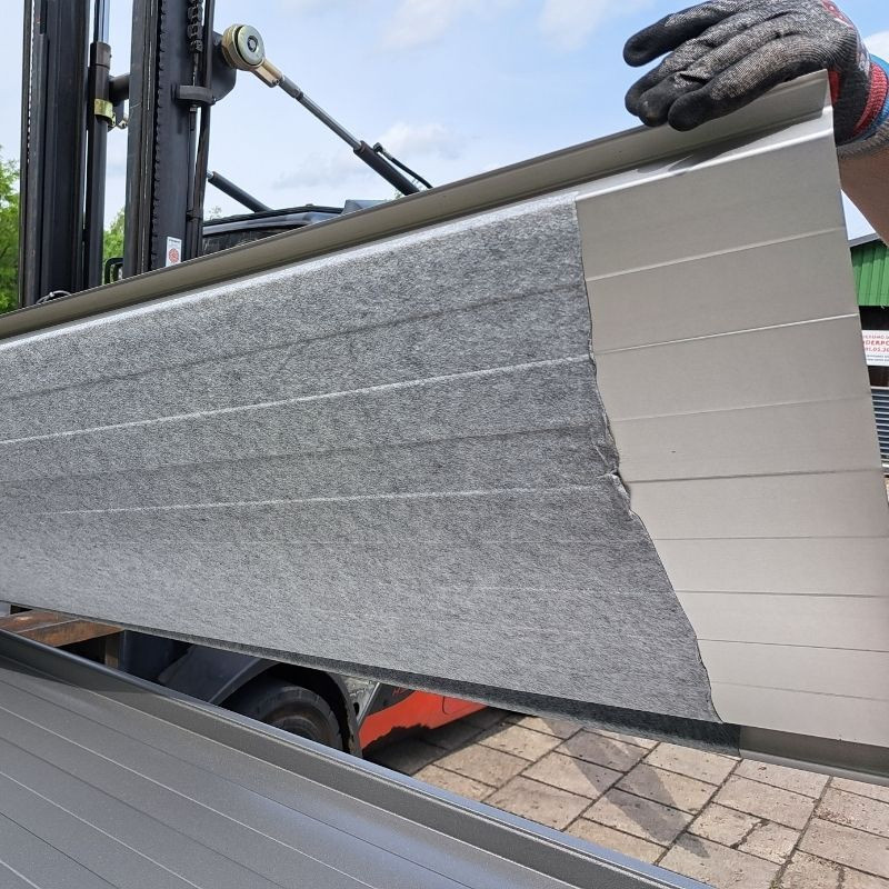 Trapezblech mit Stehfalzoptik von Friedrich von Lien AG aus Aluminium in Graualuminium (RAL 9007) - Bild 1