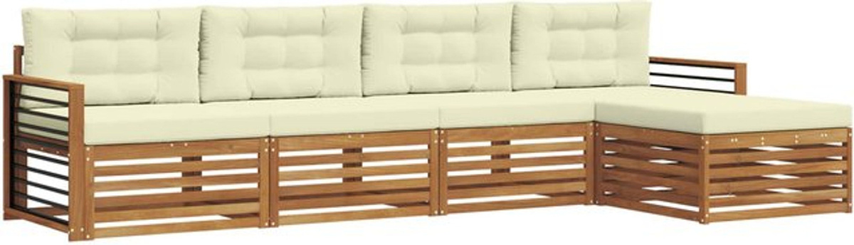Vidaxl Outdoor-Sofagarnitur aus Akazien-Massivholz mit 5-teil - Bild 1