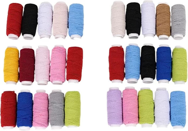 5er-Set feiner elastischer Faden, 0,6 mm, Multicolour, ideal für DIY-Projekte und Näharbeiten - Bild 1
