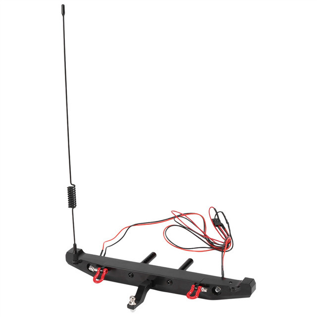 TRAXXAS Metall-Heckstoßstange mit LED-Licht, Antennen-Endhaken, Schwarz - Bild 1