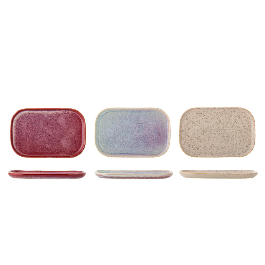 Bloomingville Tellerset Addison aus rosa Steingut, 3-teilig - Bild 1