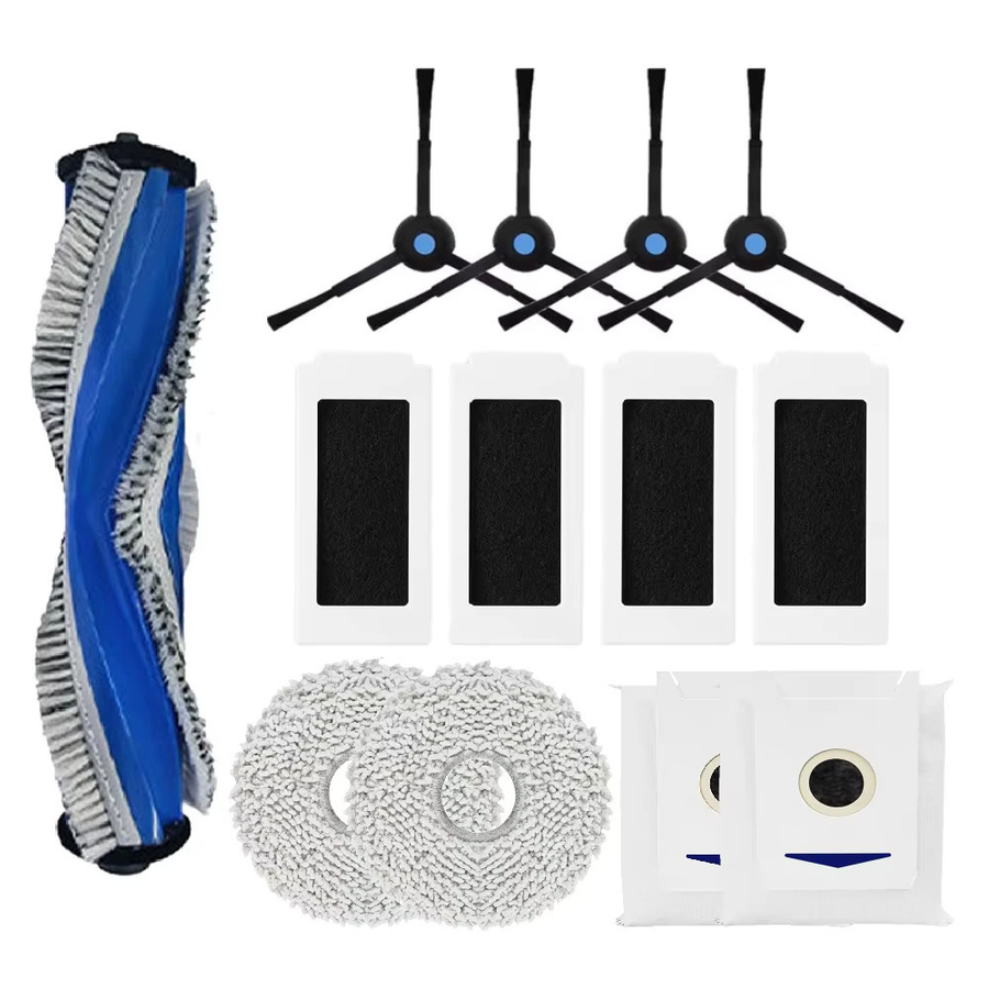 Ecovacs Deebot T30 Serie Ersatzteil-Set mit Hauptbürste, Seitenbürste, Filter und Wischpads für T30 Omni, T30 Pro Omni, T30S und T30S Pro AI - Bild 2