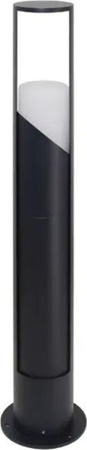LUXULA Wegeleuchte Schwarz aus Aluminium mit Erdspieß, GU10 Fassung, IP44, Höhe: 60 cm