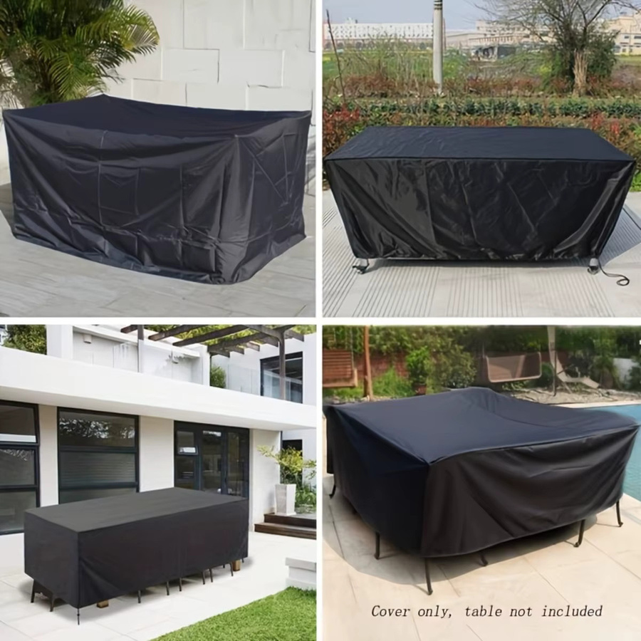 Wasserabweisende Sofa-Abdeckung für Terrassenmöbel in Schwarz mit UV-Schutz und Schneeschutz für alle Jahreszeiten - Bild 6