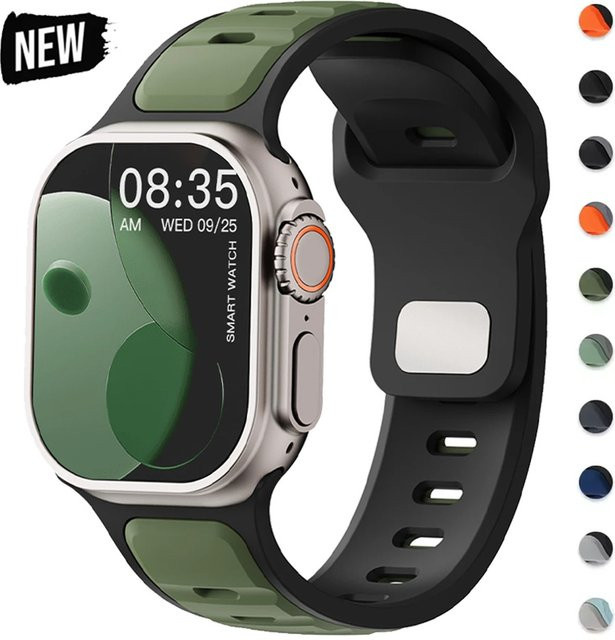 CHIICSMART Uhrenarmband Silikon, zweifarbig, bunt, Unisex - Bild 1