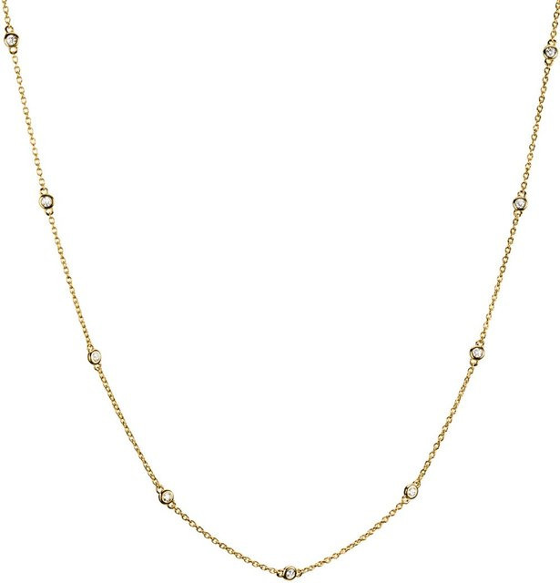 Thomas Sabo Kette, 925 Silber, vergoldet, Zirkonia, Damen - Bild 1