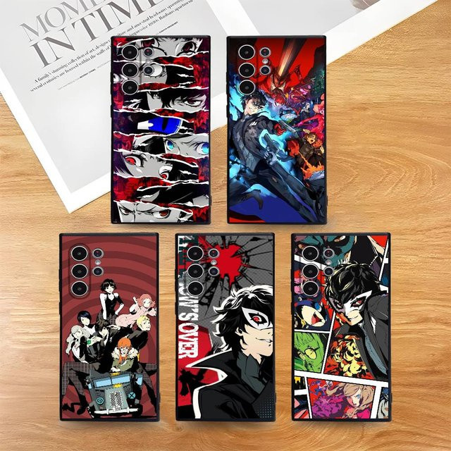 Persona 5 COOL Anime Handyhülle für Samsung Galaxy S21 S22 S23 S24 S25 Serie FE Plus Ultra in Multicolour aus weichem TPU - Bild 1