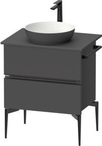Duravit Sivida Konsolen-Waschtischunterbau bodenstehend in Grau Matt, B/T/H: 64,5 x 54,8 x 47,5 cm - Bild 1