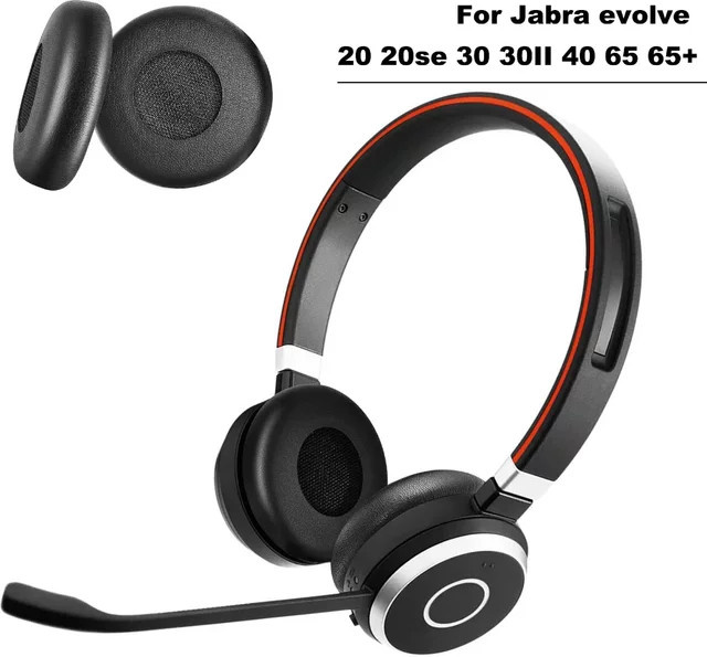 ZUODUO Ohrenschützer Ohrpolster Ersatzteile für Jabra Evolve 65 40 30 20 II UC MS SE 75 75+ UC MS Headsets in Schwarz - Bild 1