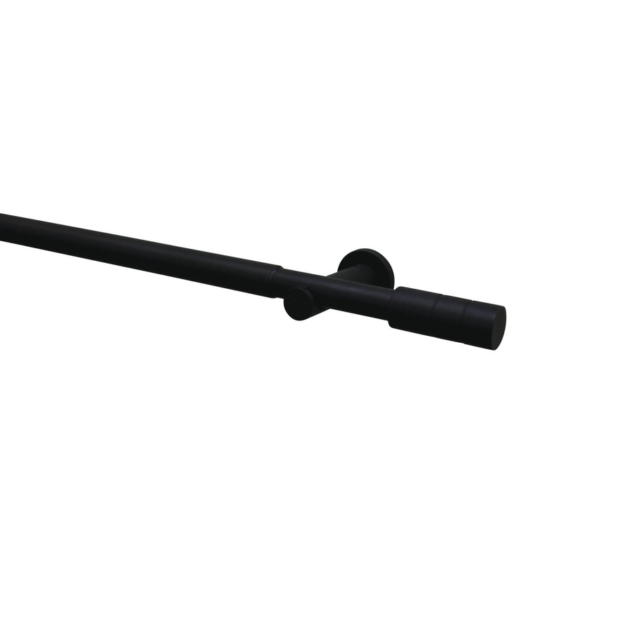 Gardinia Gardinenstangen-Set Zylinder Schwarz ausziehbar 100-190 cm Ø 22/25 mm - Bild 2