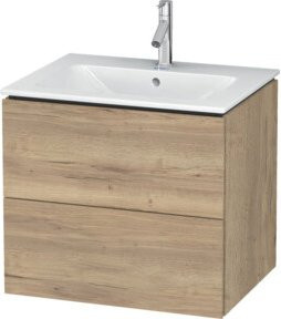 Duravit L-Cube Waschtischunterschrank wandhängend in Braun, B: 62 cm, T: 48,1 cm, H: 55 cm - Bild 1