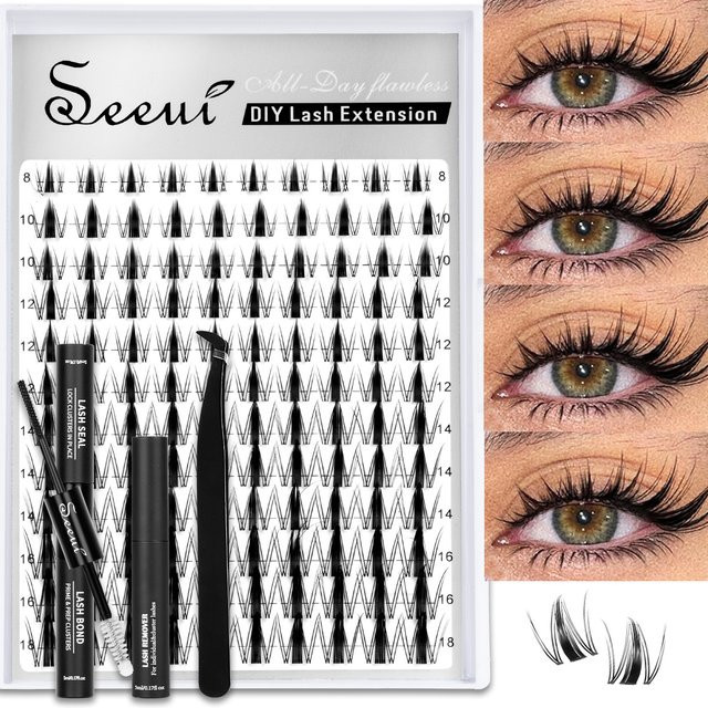 Seeui Wimpern-Cluster-Set, natürlich, Unisex - Bild 1