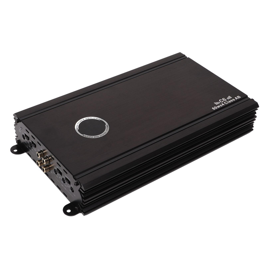 Aimo Auto Endstufe 4 Kanal 60W Klasse AB Verstärker in Schwarz für Automotive Subwoofer und Autolautsprecher - Bild 2