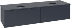 V&B Waschtischunterschrank Antao ohne Frontstruktur in Blau lackiert, B/T/H: 160 x 50 x 50 cm - Bild 1