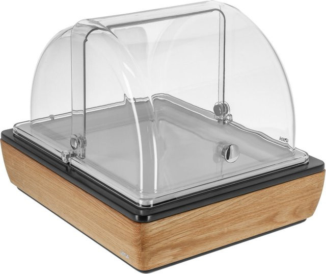 VEGA Buffetvitrine Montana in Eiche, Weiß und Transparent mit Melamin, GN 1/2, Rechteckig, L: 35,2 cm, B: 29,9 cm, H: 29,9 cm - Bild 1