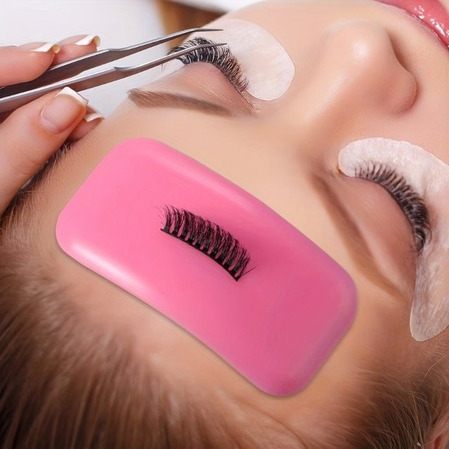 Silikon Augenpads für Wimpernverlängerungen, Pink, Unisex - Bild 1