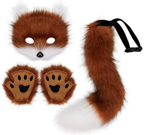bosaidong Furry Therian Kostümset, Plüsch / Textil, braun, Set / Bundle - Bild 1