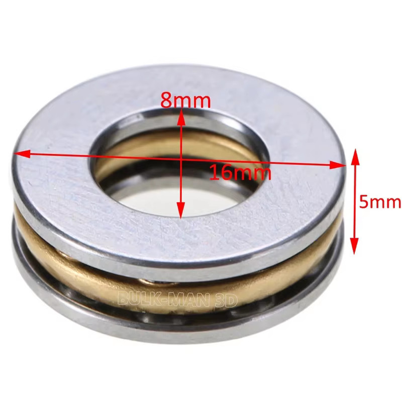 4er-Set Mini 3-in-1 Axial-Kugellager für 3D-Drucker in Silber (F3-8M, F5-10M, F8-22M, F8-14M, F8-16M) - Bild 2