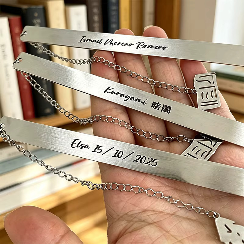 Lesezeichen mit Anhänger Edelstahl, Steel love, Unisex - Bild 2