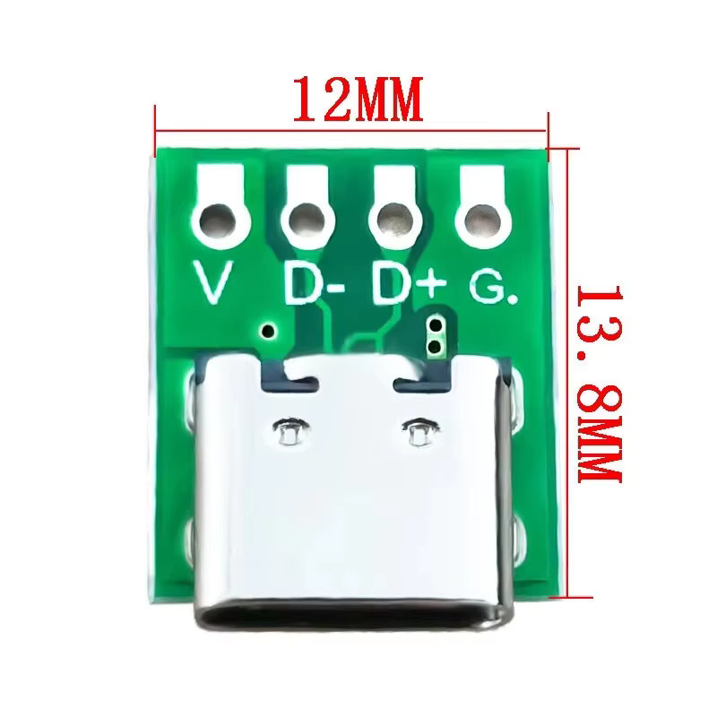 10 Stück USB-C Typ 3.1 Test PCB Board Adapter mit 16 Pin Buchse in Grün für Datenleitung und Kabelübertragung - Bild 2