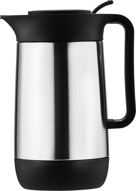 Helios Isolierkanne Contur Push poliert silber rund 0,6 l - Bild 1