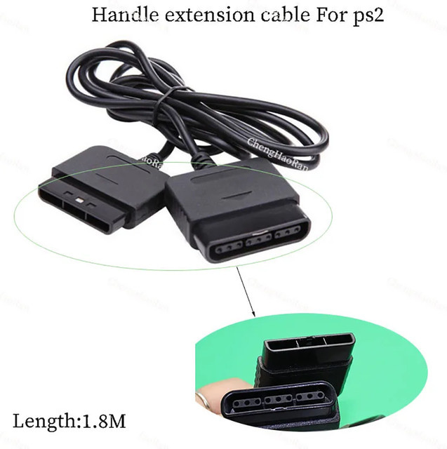 Cheng haoran PS2 Controller Verlängerungskabel Schwarz, Kabellänge: 1,8 m - Bild 1