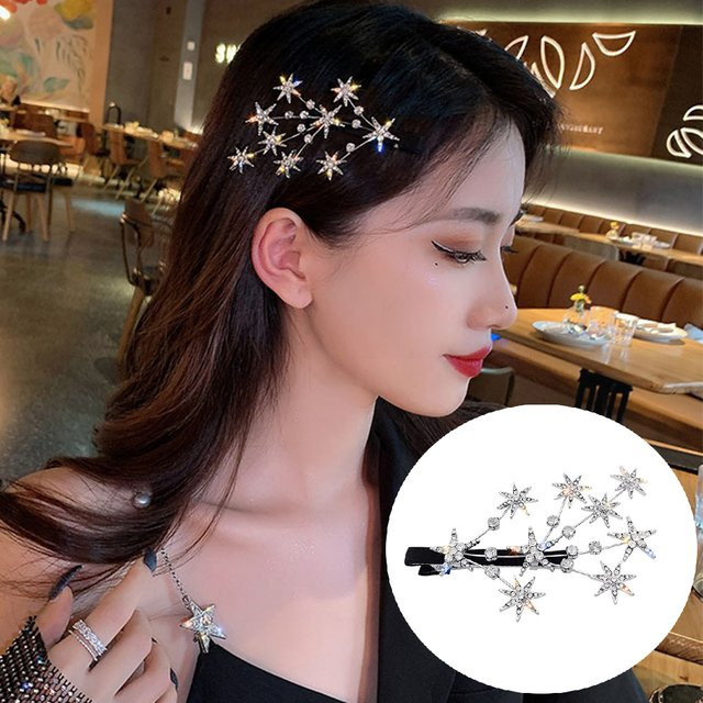 FORWOT Haar Clips, Sterne, Silber Gold, Damen - Bild 1