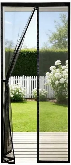 Sekey Fliegengitter für Balkontüren mit Magnetverschluss ohne Bohren, Insektenschutzgitter für Terrassentüren, B x H: 90 x 220 cm - Bild 1