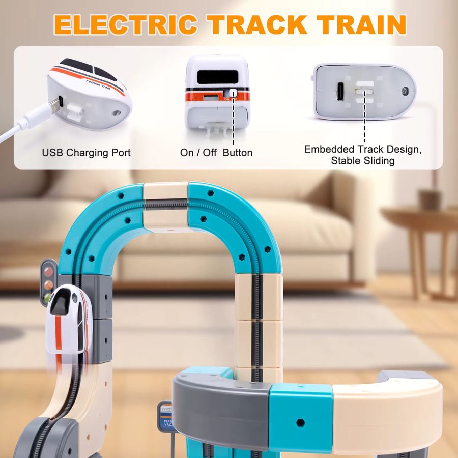 COOLPLAY Magnetische Anziehungsschiene, Elektrische Eisenbahn Bausatz - Bild 3