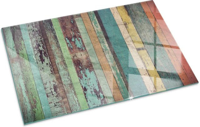 Tulup Glasbodenplatte für Kaminöfen in Türkis, B/T: 100 x 70 cm - Bild 1
